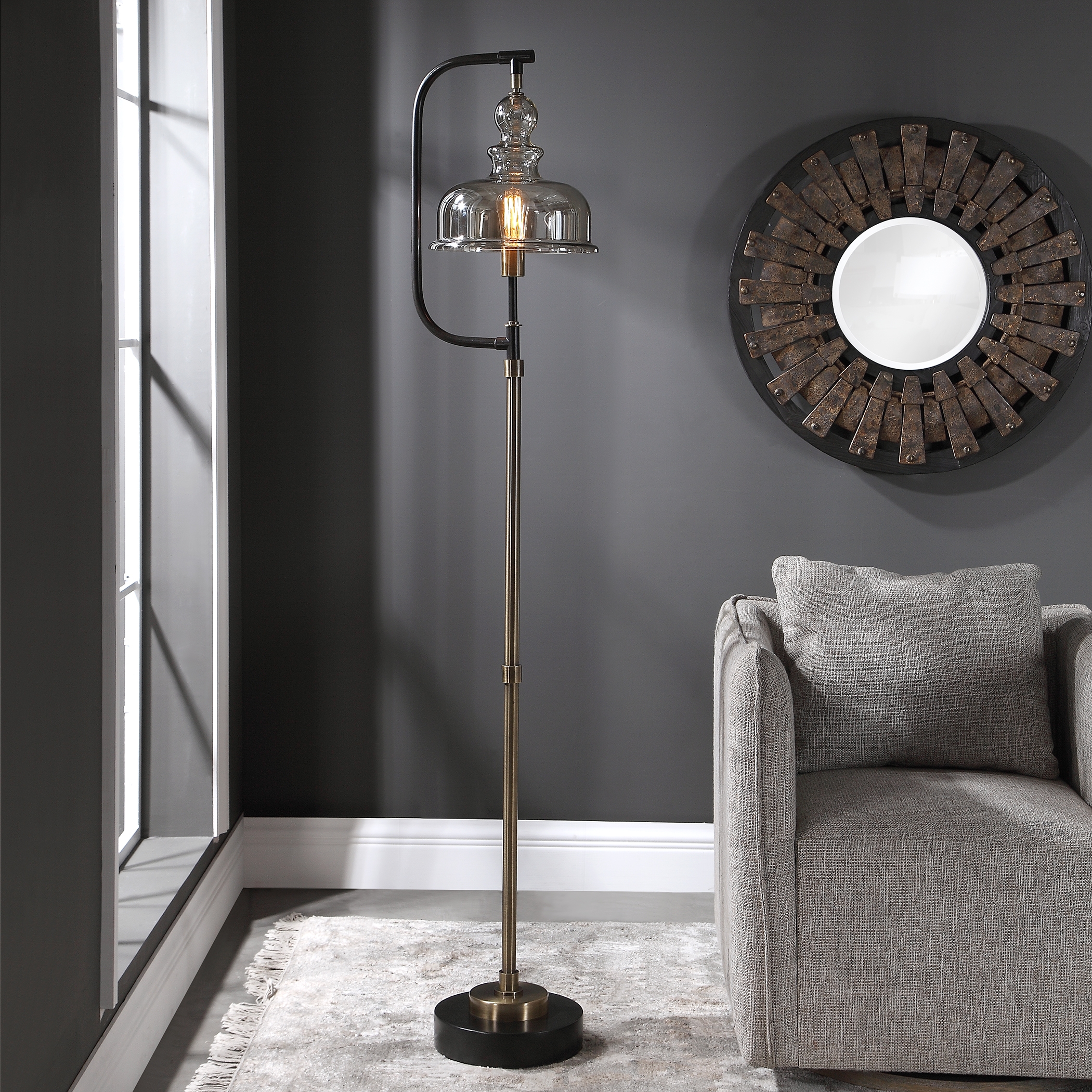 Elieser Industrial Floor Lamp - Image 1