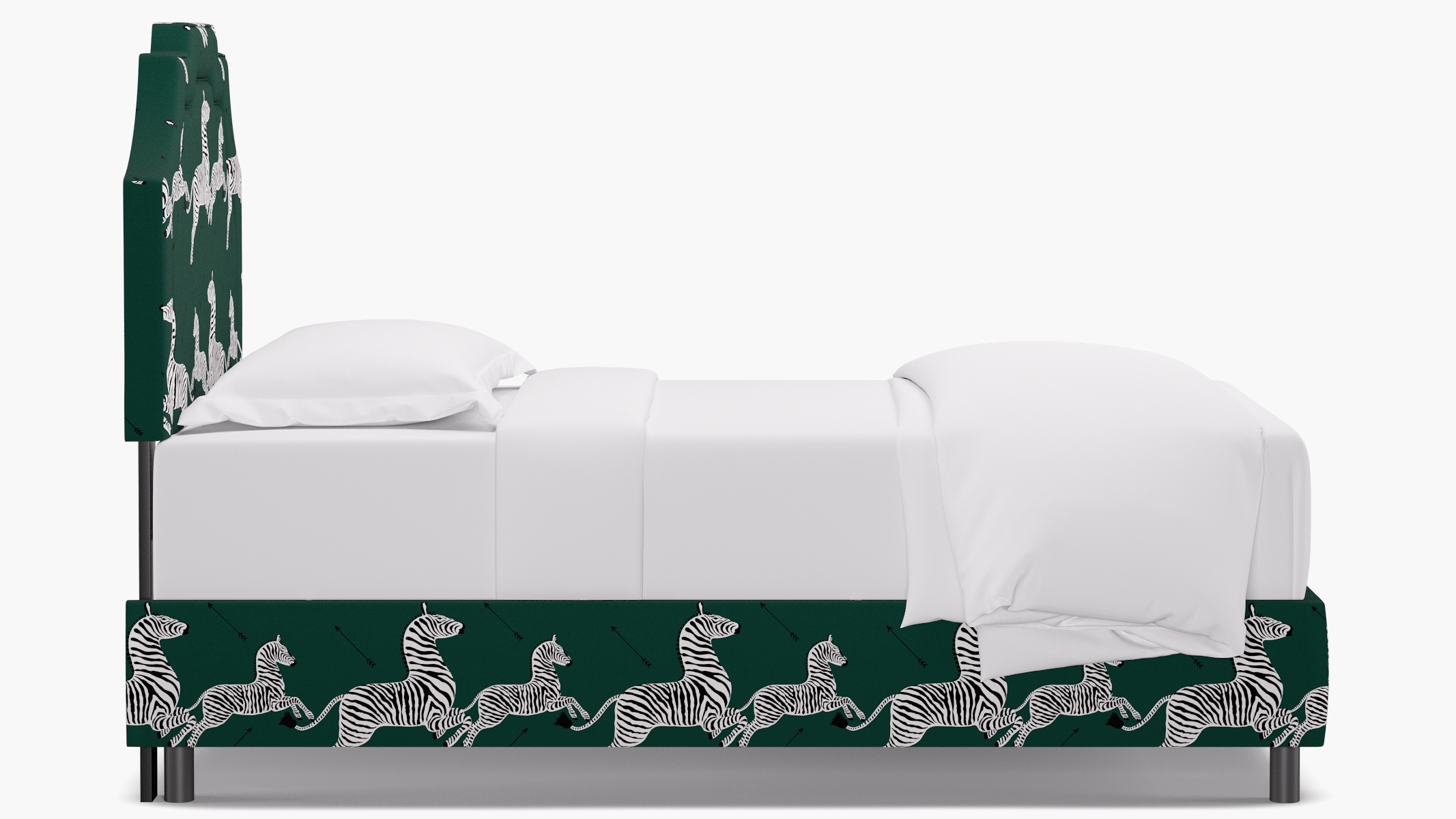 Art Deco Bed, Emerald Zebra, Twin - Image 2