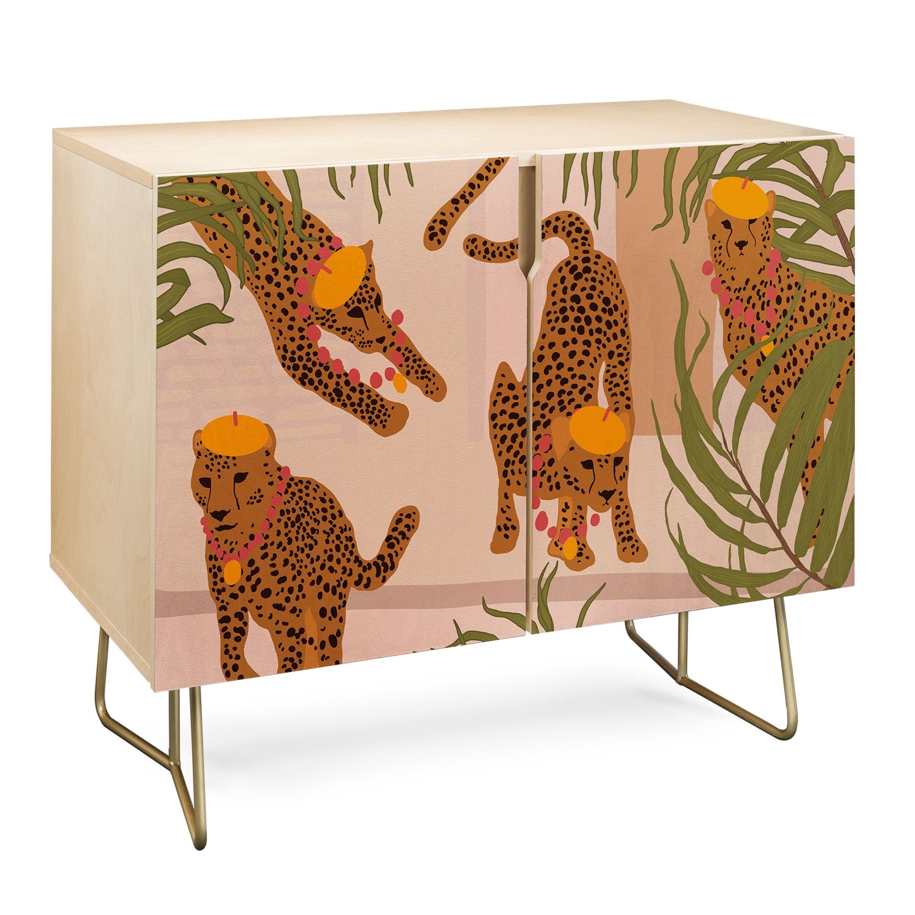 Iveta Abolina Come Play with Me Credenza - Walnut / Gold - Image 4
