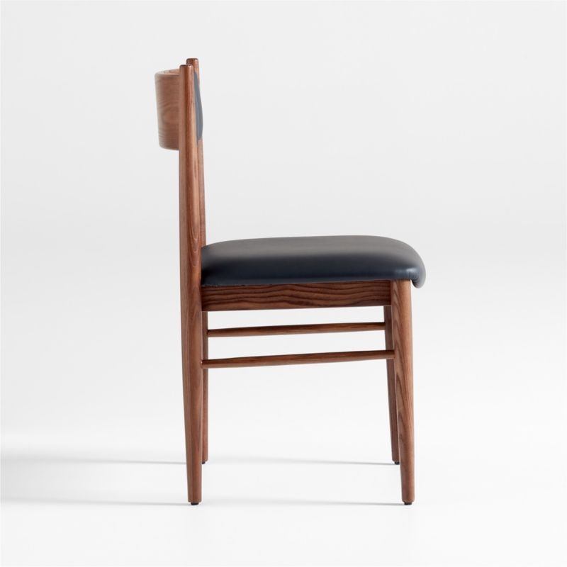 Petrie Barley Ash Black Leather Dining Chair - Image 3