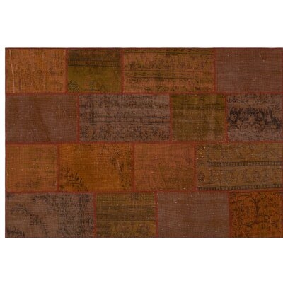 One-of-a-Kind Remylina Hand-Knotted 1960s Turkish Brown 5'3" x 7'7" Area Rug - Image 0