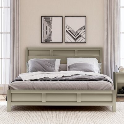Modern Twin Platform Bed In Platinum Silver No Box Spring Needed - Image 0