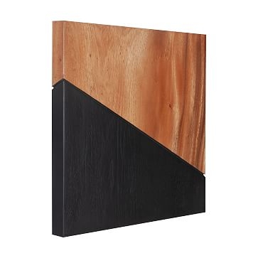 Geometry Wood Wall Art Tiles, Black and Natural, 14in, Version 1 - Image 3