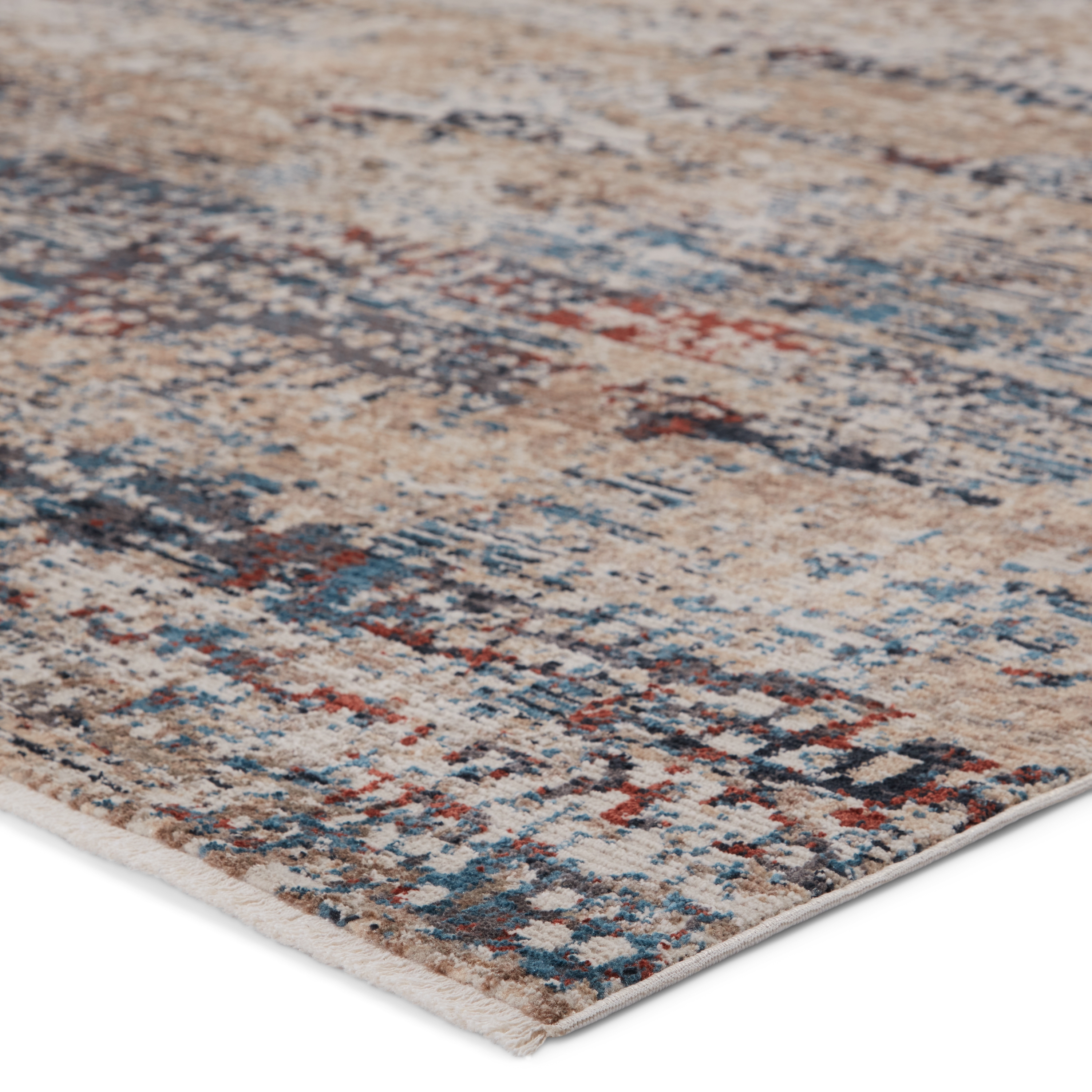 Vibe by Halston Abstract Blue/ Gray Area Rug (7'10"X10'10") - Image 1