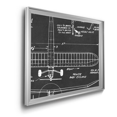 'Aeronautic Blueprint VII' - Picture Frame Graphic Art on Canvas - Image 0