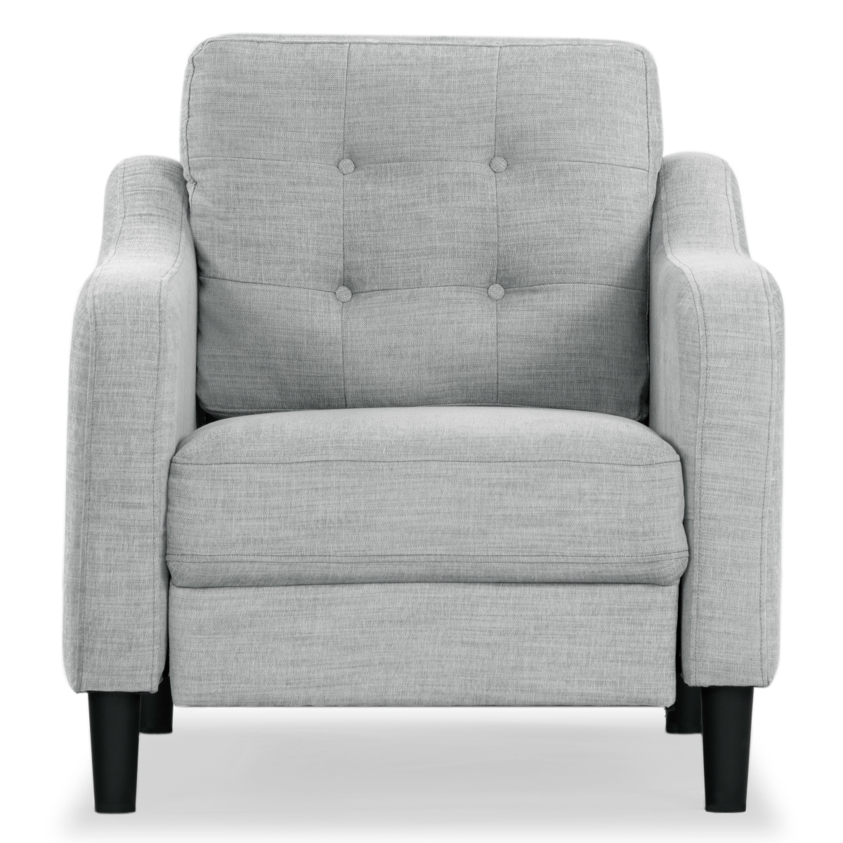 Nathaniel Tufted Back Accent Chair - Light Grey - Image 0