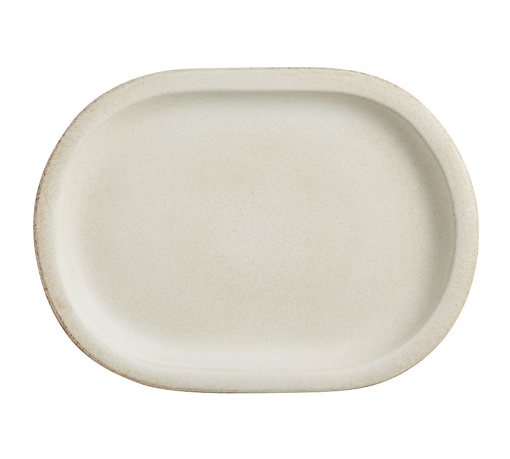 Mendocino Stoneware Serving Platter - Ivory - Image 0