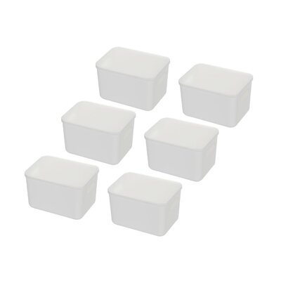 Rebrilliant Plastic Storage Bins With Lids For Organizing Small Household Items, Multipurpose For Classroom, Drawers, Desktop, Office, Playroom, Shelves, Closet, And More 2149-6 Pack Of 6 - Image 0