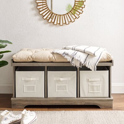 Bucyrus Upholstered Cubby Storage Bench - Image 0