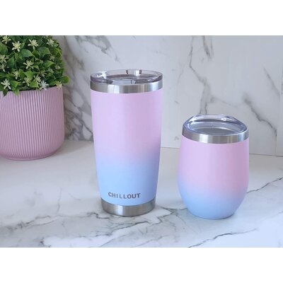 20 Oz Vacuum Insulated Stainless Steel Travel Tumbler with Straw - Image 0