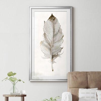 Neutral Feather II - Picture Frame Graphic Art Print on Paper - Image 0