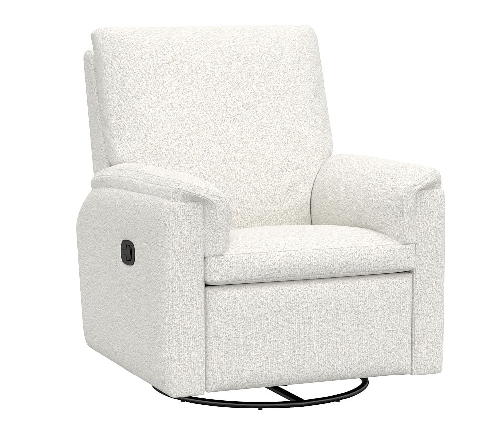 Dream Manual Swivel Glider & Recliner, Brushed Boucle, Ivory - Image 0