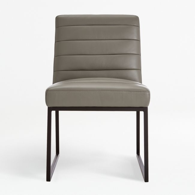 Channel Leather Side Chair - Image 0