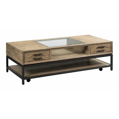 Tackitt Floor Shelf Coffee Table with Storage - Image 0