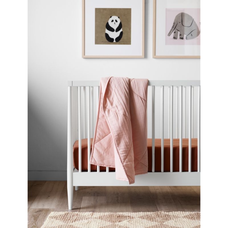 Hampshire White Wood Convertible Baby Crib with Toddler Bed Rail - Image 2