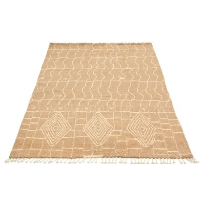 One-of-a-Kind Fjodor Hand-Knotted 2010s Moroccan Brown 5'11" x 9'6" Wool Area Rug - Image 0