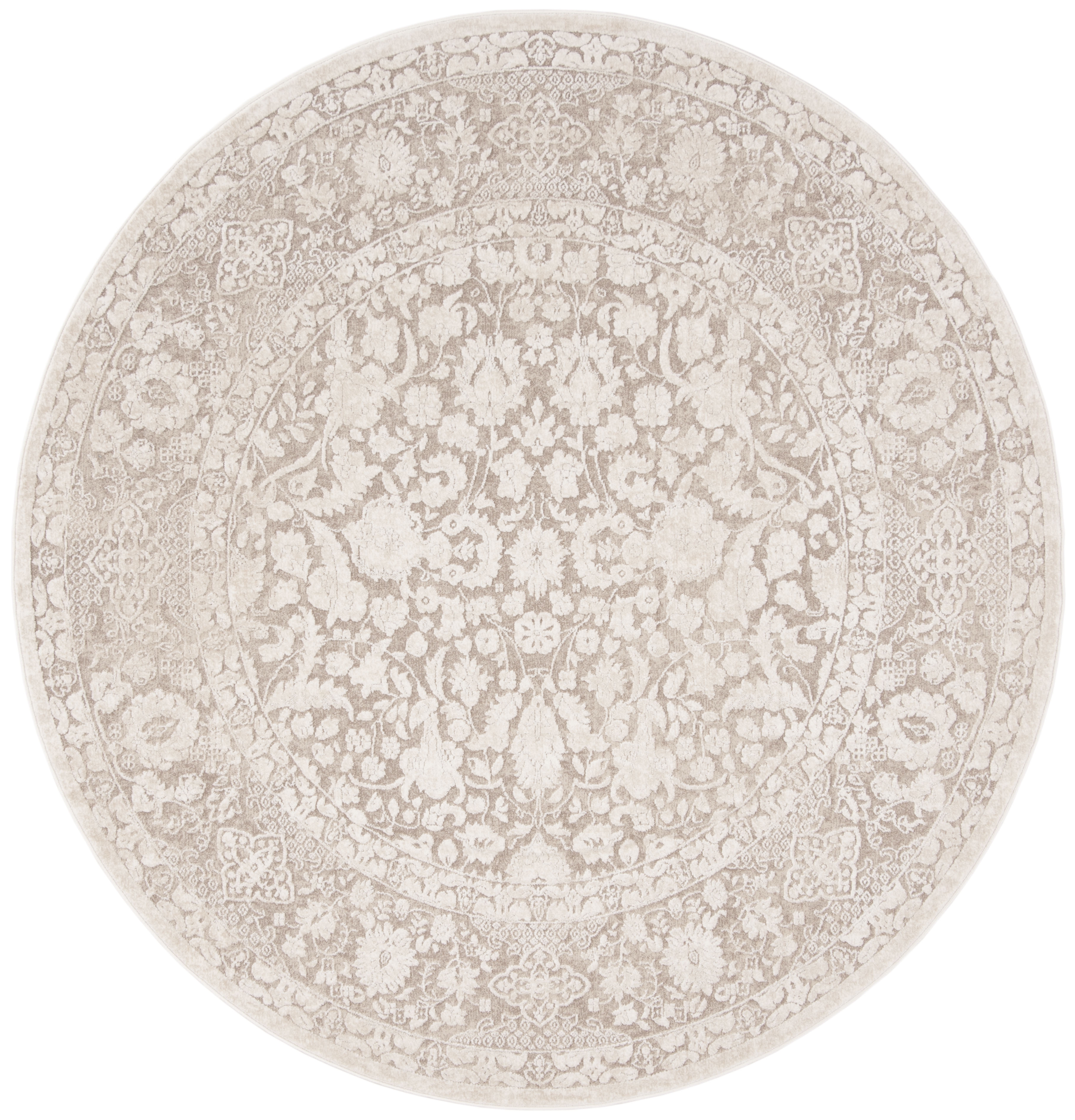 Arlo Home Woven Area Rug, RFT667A, Beige/Cream,  5' X 5' Round - Image 0