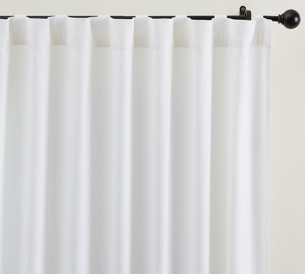 Broadway Rod Pocket Blackout Curtain, White, 50" x 108", Set of 2 - Image 1