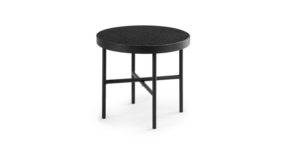 Gera Black Granite 18" Side Table - Image 0