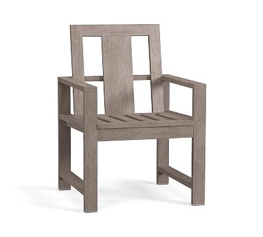 Indio FSC(R) Eucalyptus Dining Armchair Frame, Weathered Gray - Image 0