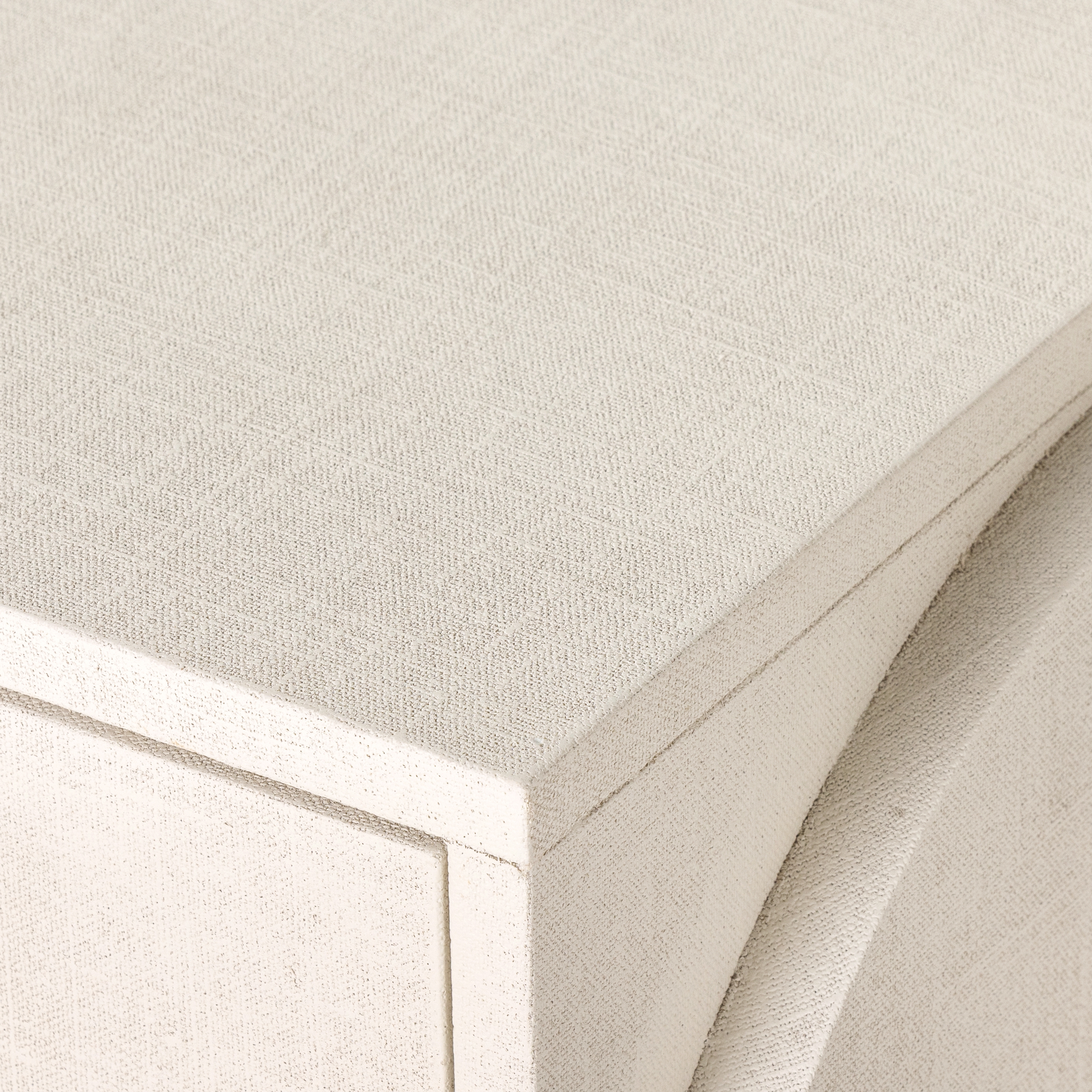 Cressida End Table-Ivory Painted Linen - Image 8