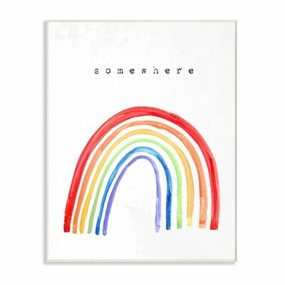 Halsey Somewhere over the Rainbow Painted Lines Kids Wall Décor - Image 0