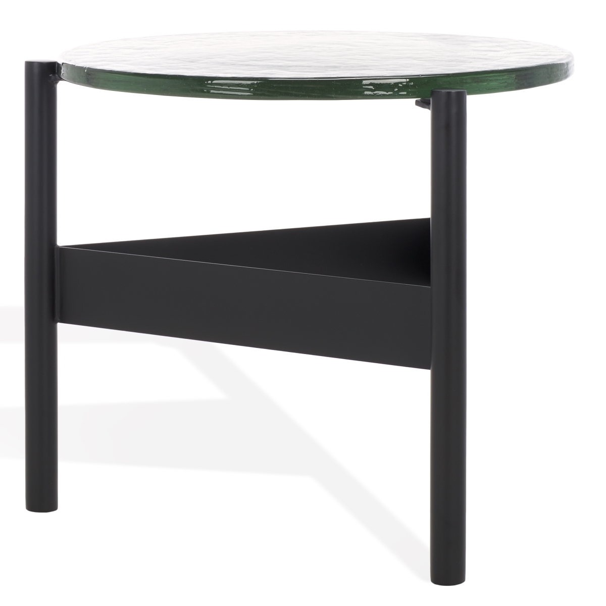 Rozalia Cast Glass Accent Table - Black/Clear - Image 6