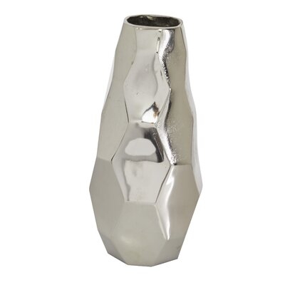 Silver 14.85'' Aluminum Table Vase - Image 0