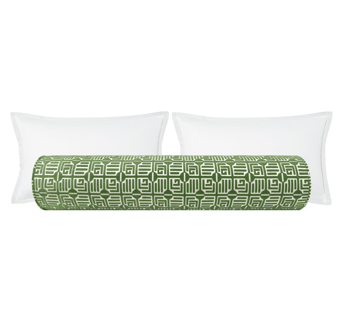 THE BOLSTER :: LABYRINTH VELVET // EMERALD | THIBAUT - TWIN XL // 9" X 30" - Image 0