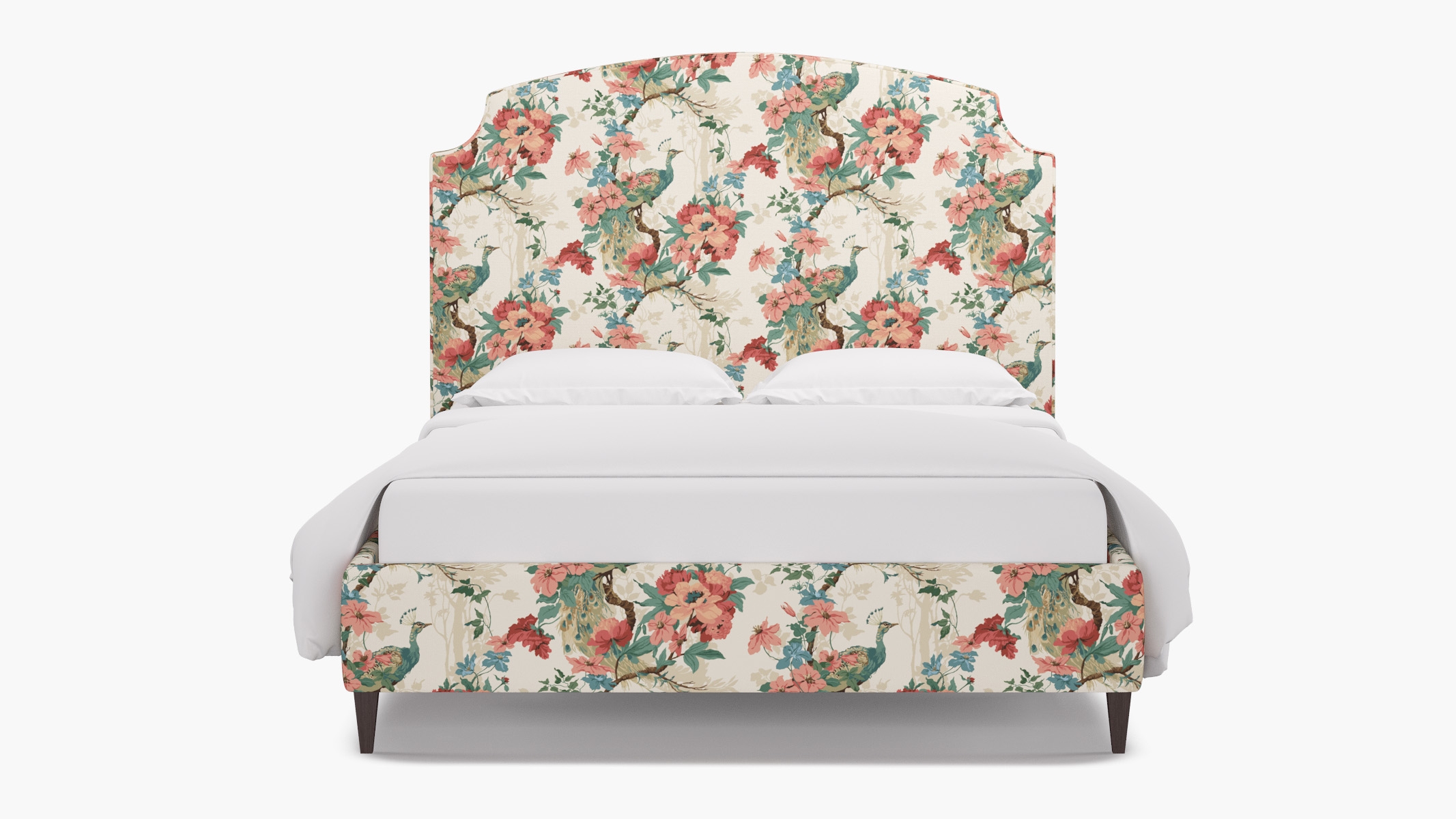 Cove Bed, Rose Peacock Park, Espresso Square Tapered Leg, King - Image 0