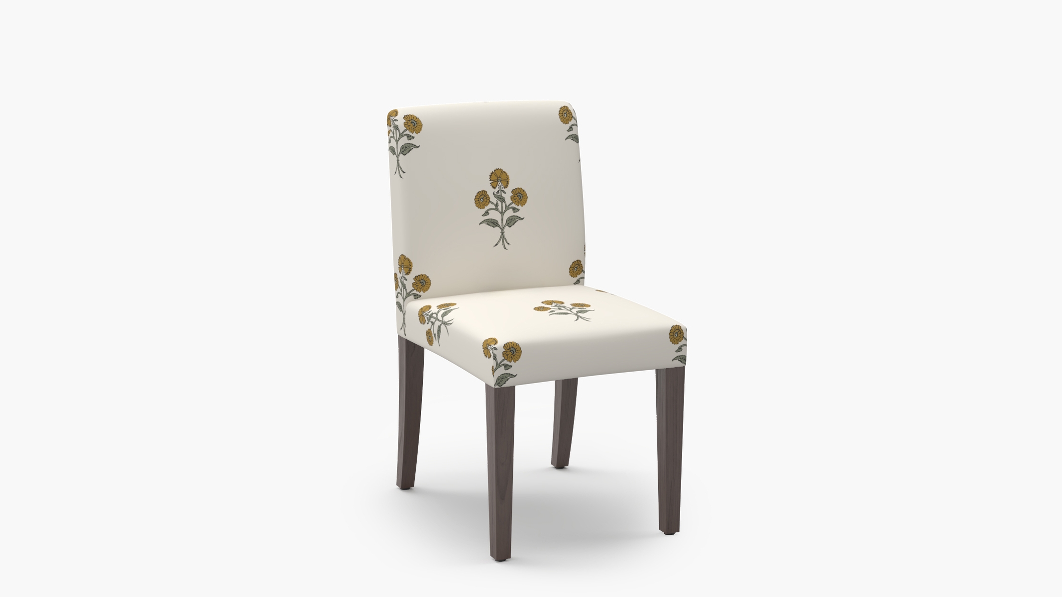 Signature Dining Chair, Marigold Delphine, Espresso Square Tapered Leg - Image 1