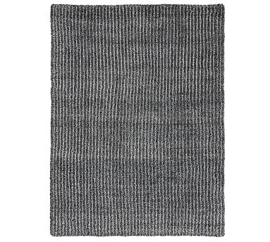 Knitted Faux Fur OS Throw, 60x80", Dark Gray - Image 0