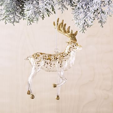 Glass + Gold Reindeer Ornament - Image 0