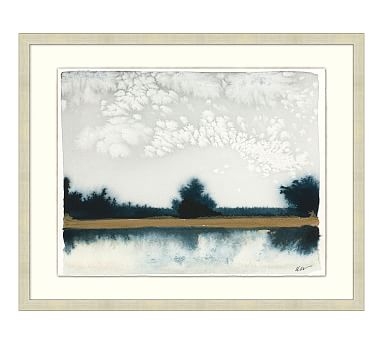 Western Lake 2 Framed Matted Print, 36" x 29" - Image 0