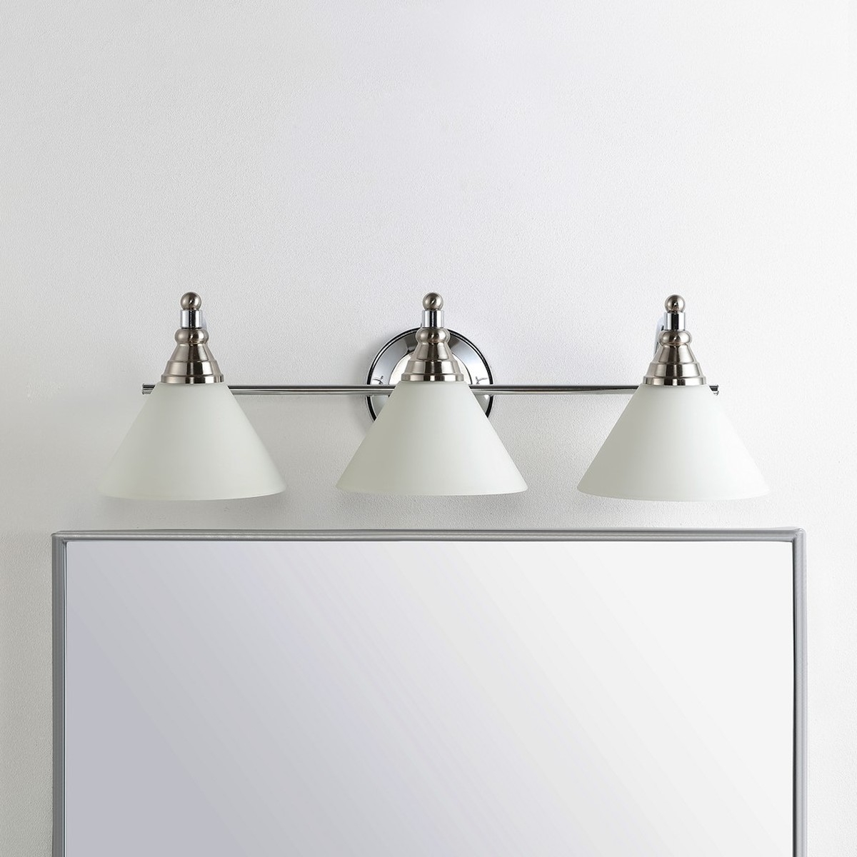 Panya Wall Sconce - Nickel / White - Safavieh - Image 3