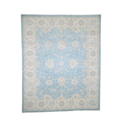 One-of-a-Kind Bagby Hand-Knotted 2010s Anatolian Blue 8' x 9'9" Wool Area Rug - Image 0