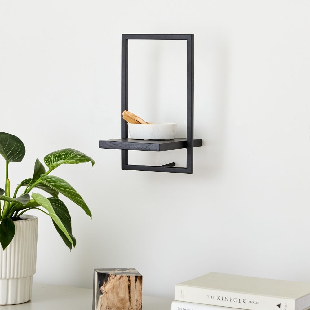 Shelfmate Black & Black E, Short Vertical Wall Shelf - Image 0