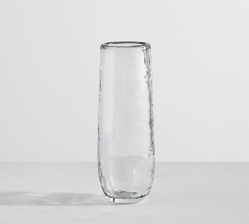 Hammered Stemless Champagne Flutes, Set of 4 - Clear - Image 0