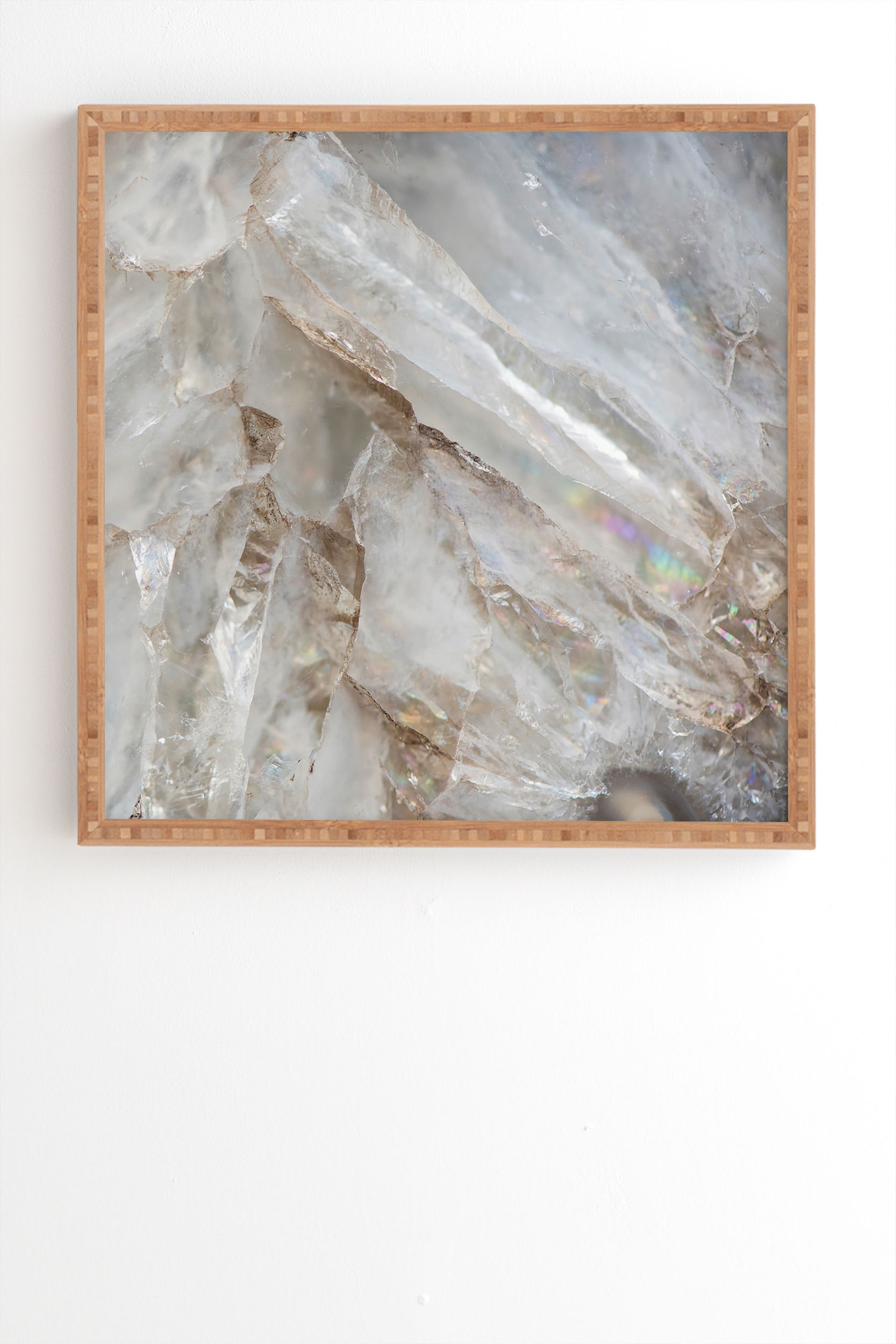 Crystalize by Bree Madden - Framed Wall Art Bamboo 8" x 9.5" - Image 1