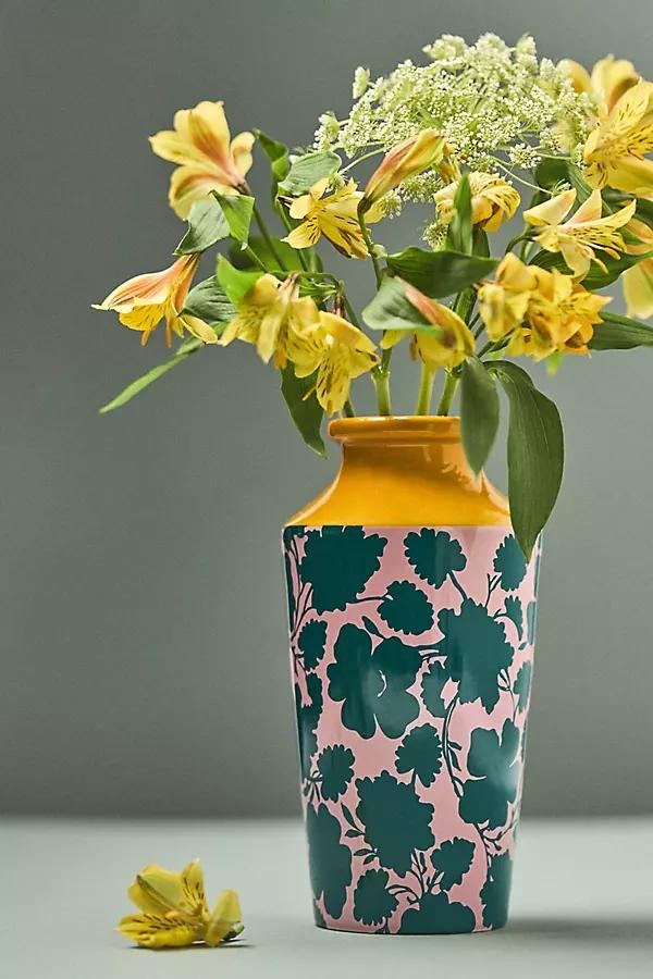 Lara Patterned Stoneware Vase - Image 0