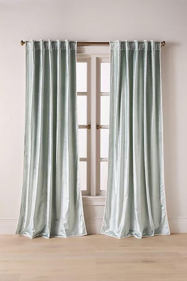 Adelina Piped Velvet Woven Curtain - Image 0