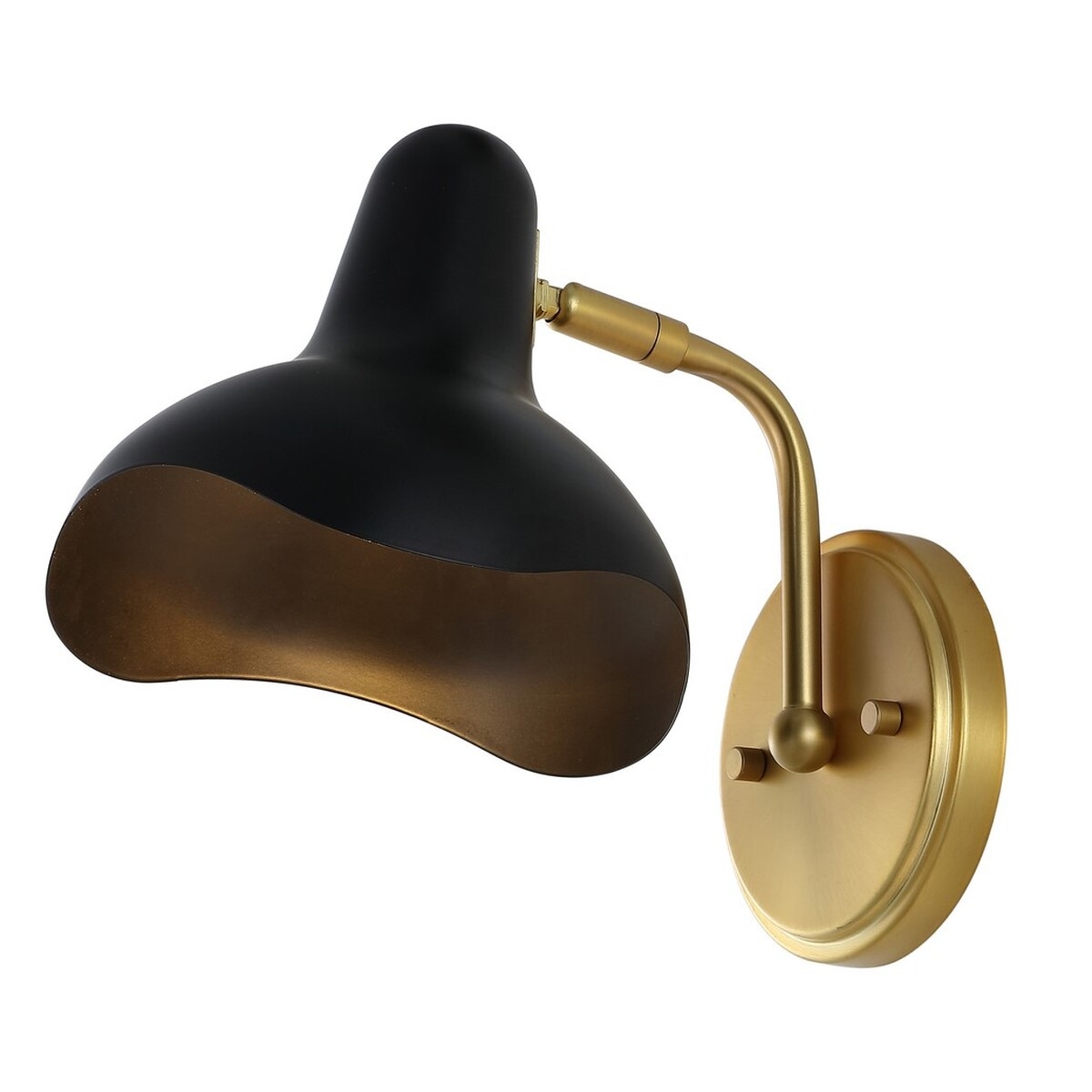 Norrix 10" Wall Sconce - Black / Brass - Safavieh - Image 2