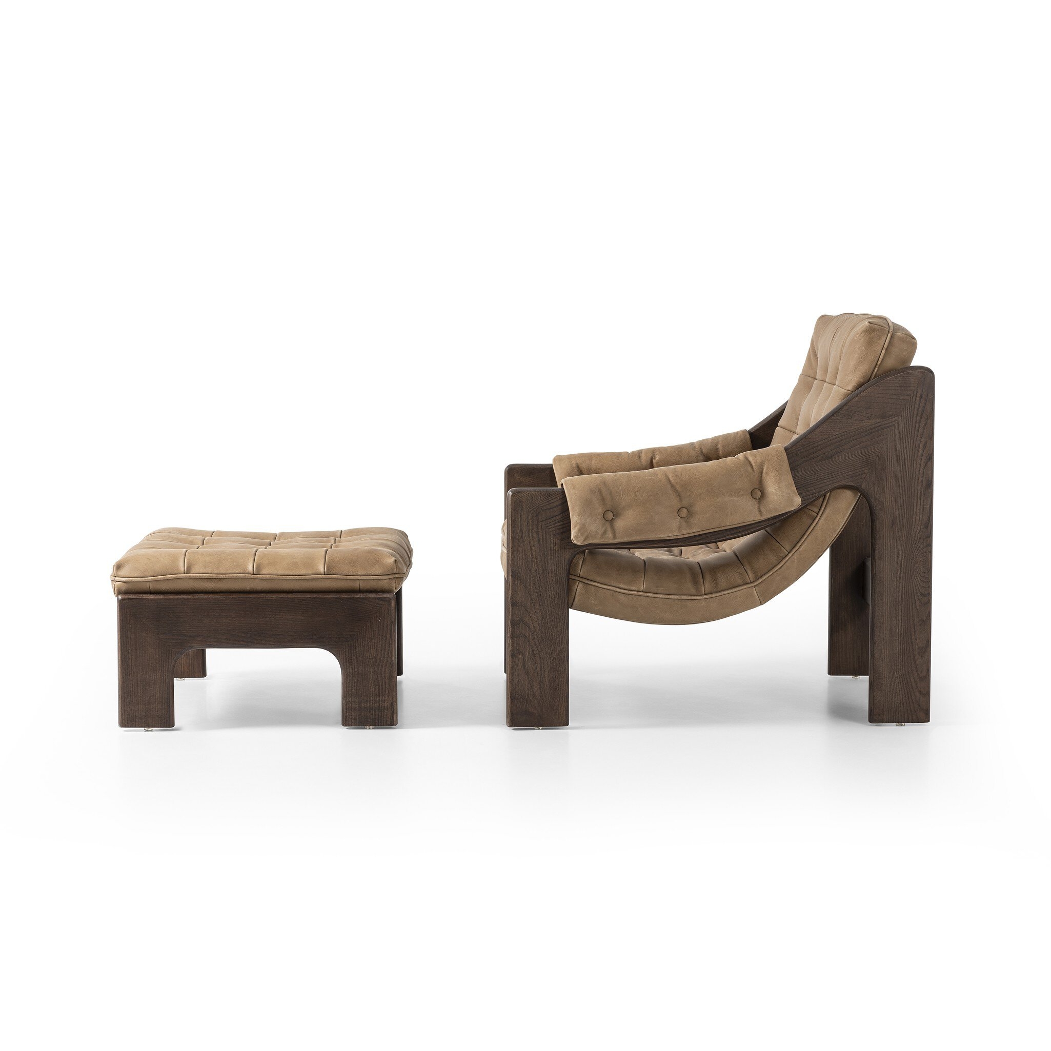 Halston Chair With Ottoman - Palermo Drift - Image 2