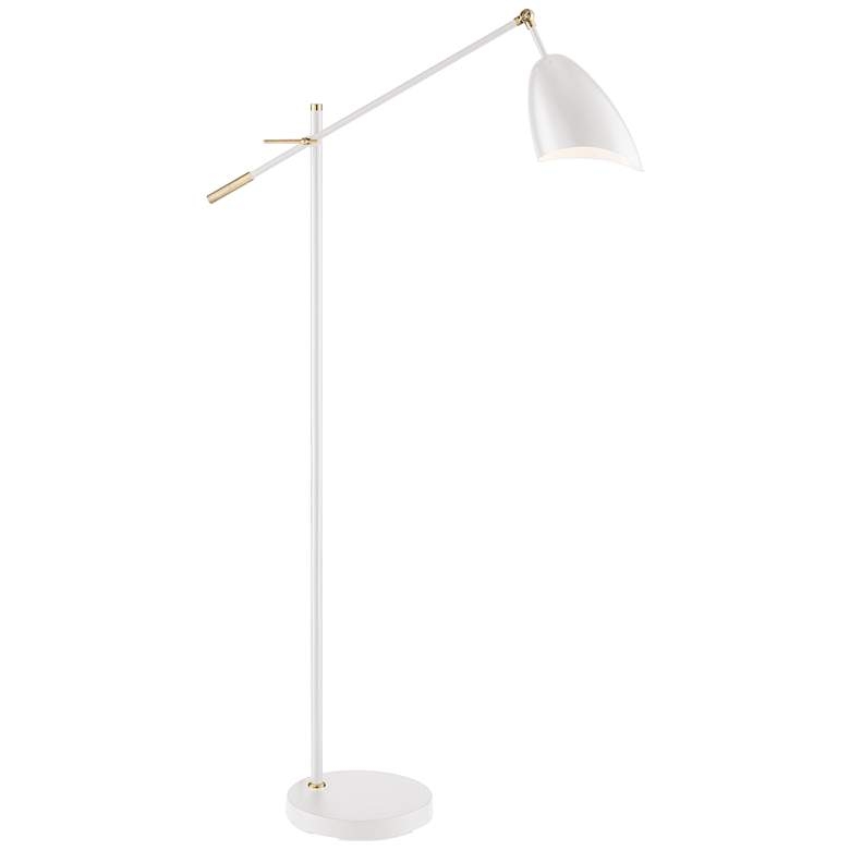 Lite Source Tanko Adjustable Reading Floor Lamp, White - Image 0