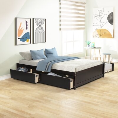Full 2 Drawer Solid Wood Bed with Trundle - Image 0