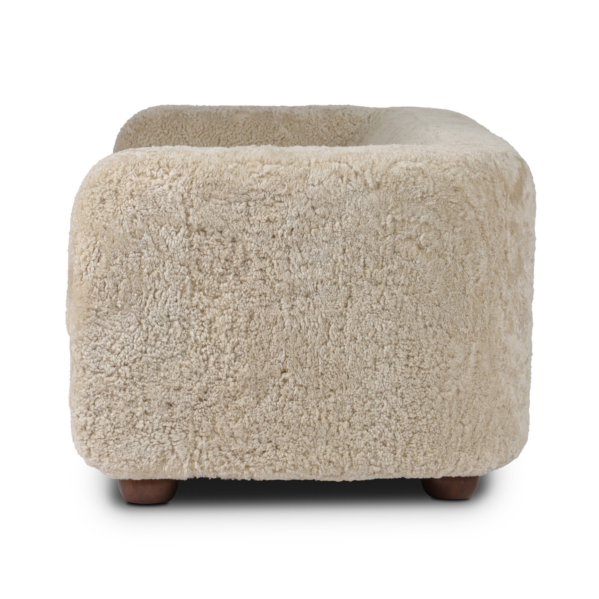 Gidget Sofa-84" - Beige Shearling - Image 2