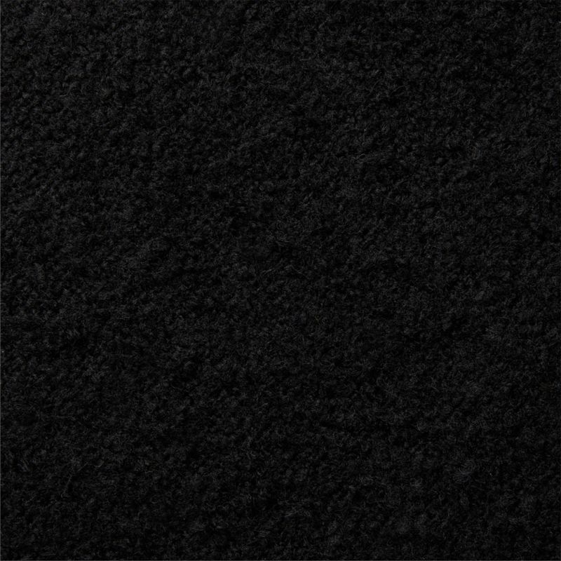Demi Black Merino Wool Boucle Throw Pillow with Down-Alternative Insert 20"x20" - Image 2