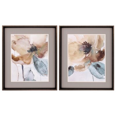 Watercolor Poppy - 2 Piece Picture Frame Painting Print Set - Image 0