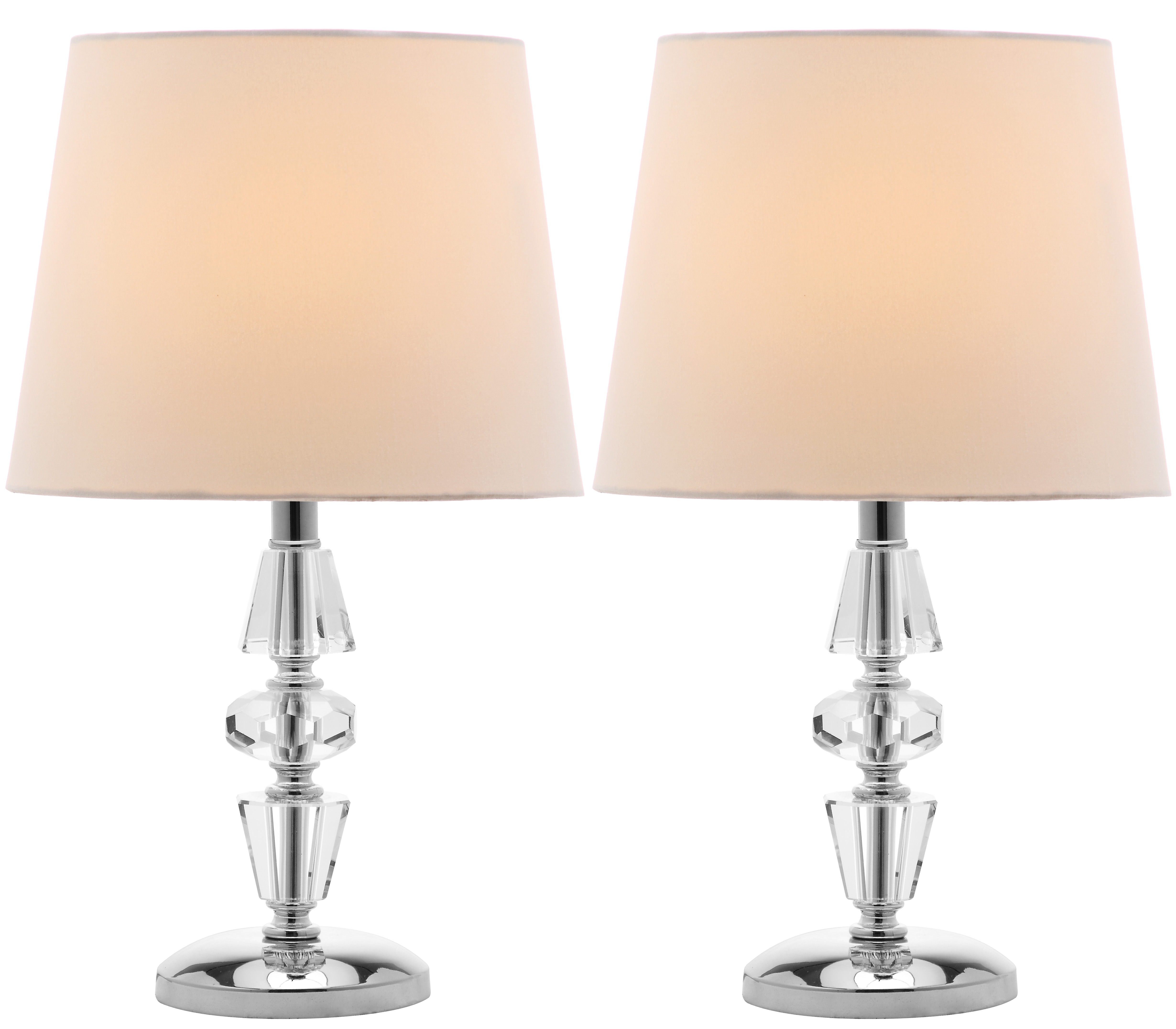 Crescendo 16-Inch H Tiered Crystal Table Lamp - Clear - Safavieh - Image 0