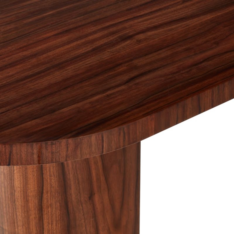 Marisa High-Gloss Walnut Wood Desk 60" - Image 4
